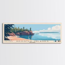 Carregar imagem no visualizador da galeria, Apostle Islands, Wisconsin Panoramic Beach Print, Vacation Gift, Wisconsin Wall Art, Beach Painting, Beach Decor, Beach Painting
