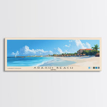 Carregar imagem no visualizador da galeria, Arashi Beach, Aruba Panoramic Print, Vacation Gift, Aruba Wall Art, Beach Painting, Beach Decor, Large Wall Art, Wood Frame Art
