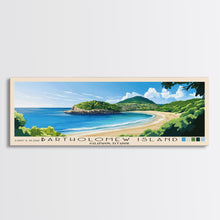 Load image into Gallery viewer, Bartholomew Island, Galapagos, Ecuador Panoramic Beach Print, Vacation Gift, Galapagos, Ecuador Wall Art, Framed Canvas Print, Framed Beach Painting
