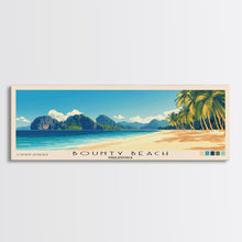 Load image into Gallery viewer, Bounty Beach, Philippines Panoramic Beach Print, Vacation Gift, Philippines Wall Art, Beach Painting, Beach Decor, Beach Painting
