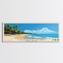 Carregar imagem no visualizador da galeria, Cabarete Beach, Dominican Republic Panoramic Print, Vacation Gift, Dominican Republic Wall Art, Beach Painting, Beach Decor, Beach Or Lakehouse Art
