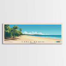 Carregar imagem no visualizador da galeria, Cable Beach, Australia Panoramic Beach Print, Vacation Gift, Australia Wall Art, Framed Canvas Print, Framed Beach Painting

