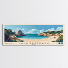 Carregar imagem no visualizador da galeria, Cala Pregonda, Spain Panoramic Print, Vacation Gift, Spain Wall Art, Beach Painting, Beach Decor, Beach Or Lakehouse Art
