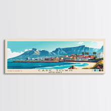 Carregar imagem no visualizador da galeria, Cape Town, South Africa Panoramic Print, Vacation Gift, South Africa Wall Art, Beach Painting, Beach Decor, Large Wall Art, Wood Frame Art
