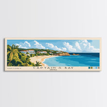 Carregar imagem no visualizador da galeria, Captain&#39;s Bay, Anguila Panoramic Print, Vacation Gift, Anguila Wall Art, Beach Painting, Beach Decor, Beach Or Lakehouse Art
