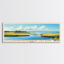 Cargar imagen en el visor de la galería, Chincoteague Island, Virginia Panoramic Beach Print, Vacation Gift, Virginia Wall Art, Framed Canvas Print, Framed Beach Painting
