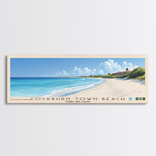 Load image into Gallery viewer, Cockburn Town Beach, Turks and Caicos Panoramic Beach Print, Vacation Gift, Turks and Caicos Wall Art, Beach Painting, Beach Decor, Beach Painting
