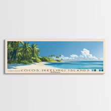 Cargar imagen en el visor de la galería, Cocos (Keeling) Islands, Australia Panoramic Beach Print, Vacation Gift, Australia Wall Art, Framed Canvas Print, Framed Beach Painting
