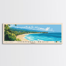 Cargar imagen en el visor de la galería, Cornwall Beach, Jamaica Panoramic Beach Print, Vacation Gift, Jamaica Wall Art, Beach Painting, Beach Decor, Beach Painting
