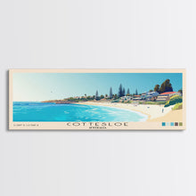 Load image into Gallery viewer, Cottesloe, Australia Panoramic Print, Vacation Gift, Australia Wall Art, Beach Painting, Beach Decor, Large Wall Art, Wood Frame Art
