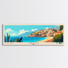 Load image into Gallery viewer, Crete, Greece Panoramic Print, Vacation Gift, Greece Wall Art, Vacation Wall Art, Vacatation Memories, Beach Decor, Beach Or Lakehouse Art
