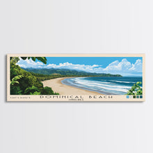 Load image into Gallery viewer, Dominical Beach, Costa Rica Panoramic Print, Vacation Gift, Costa Rica Wall Art, Beach Painting, Beach Decor, Beach Or Lakehouse Art
