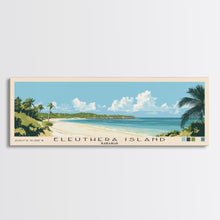 Load image into Gallery viewer, Eleuthera Island, Bahamas Panoramic Beach Print, Vacation Gift, Bahamas Wall Art, Beach Painting, Beach Decor, Beach Painting
