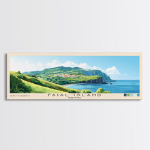 Carregar imagem no visualizador da galeria, Faial Island, Portugal Panoramic Print, Vacation Gift, Portugal Wall Art, Beach Painting, Beach Decor, Large Wall Art, Wood Frame Art
