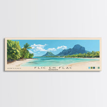 Load image into Gallery viewer, Flic en Flac, Mauritius Panoramic Print, Vacation Gift, Mauritius Wall Art, Vacation Wall Art, Vacatation Memories, Beach Decor, Beach Or Lakehouse Art
