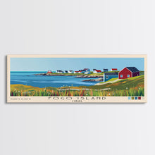 Carregar imagem no visualizador da galeria, Fogo Island, Canada Panoramic Beach Print, Vacation Gift, Canada Wall Art, Framed Canvas Print, Framed Beach Painting

