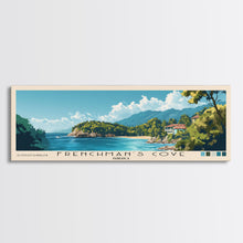 Load image into Gallery viewer, Frenchman’s Cove, Jamaica Panoramic Beach Print, Vacation Gift, Jamaica Wall Art, Beach Painting, Beach Decor, Beach Painting
