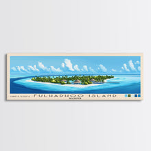 Carregar imagem no visualizador da galeria, Fulhadhoo Island, Maldives Panoramic Print, Vacation Gift, Maldives Wall Art, Beach Painting, Beach Decor, Beach Or Lakehouse Art
