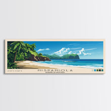 Cargar imagen en el visor de la galería, Hispaniola, Dominican Republic Panoramic Print, Vacation Gift, Dominican Republic Wall Art, Beach Painting, Beach Decor, Beach Or Lakehouse Art
