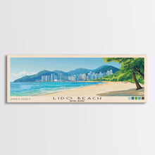 Load image into Gallery viewer, Lido Beach, Hong Kong Panoramic Print, Vacation Gift, Hong Kong Wall Art, Beach Painting, Beach Decor, Beach Or Lakehouse Art
