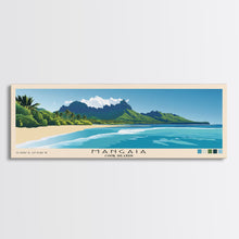 Load image into Gallery viewer, Mangaia, Cook Islands Panoramic Print, Vacation Gift, Cook Islands Wall Art, Beach Painting, Beach Decor, Beach Or Lakehouse Art

