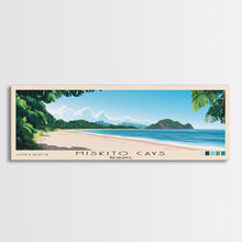 Load image into Gallery viewer, Miskito Cays, Nicaragua Panoramic Beach Print, Vacation Gift, Nicaragua Wall Art, Framed Canvas Print, Framed Beach Painting
