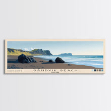 Load image into Gallery viewer, Sandvik Beach, Iceland Panoramic Print, Vacation Gift, Iceland Wall Art, Vacation Wall Art, Vacatation Memories, Beach Decor, Beach Or Lakehouse Art
