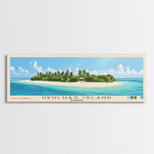 Load image into Gallery viewer, Ukulhas Island, Maldives Panoramic Print, Vacation Gift, Maldives Wall Art, Vacation Wall Art, Vacatation Memories, Beach Decor, Beach Or Lakehouse Art
