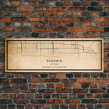 Load image into Gallery viewer, Phoenix Arizona Panoramic Street Map, Framed Canvas Art, Arizona United States Road Map Wall Art, Office Wall Art, Wall Decor for Office
