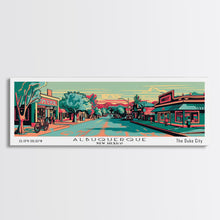 Carregar imagem no visualizador da galeria, Albuquerque New Mexico Panoramic Travel Poster Canvas Print
