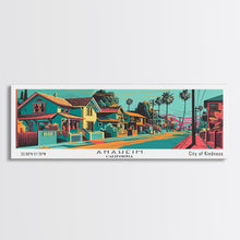 Carregar imagem no visualizador da galeria, Anaheim California Panoramic Travel Poster Canvas Print
