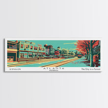 Carregar imagem no visualizador da galeria, Atlanta Georgia Panoramic Travel Poster Canvas Print
