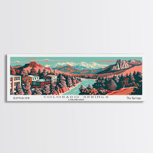 Cargar imagen en el visor de la galería, Colorado Springs Colorado Panoramic Travel Poster Canvas Print

