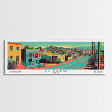 Load image into Gallery viewer, El Paso Texas Panoramic Travel Poster Canvas Print
