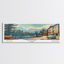 Load image into Gallery viewer, Boise Idaho Panoramic Painting, Mid Century Modern Framed Canvas Print, Retro Pop Art Travel Poster, Wall Art, Home Decor, Office Wall Art

