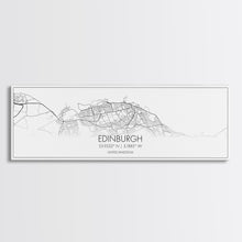 Load image into Gallery viewer, Panoramic Edinburgh City Map, United Kingdom Art, Map Print, Minimalist Wall Art, Canvas Art, Housewarming Gift, Street Map, Closing Gift
