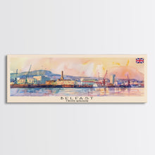Cargar imagen en el visor de la galería, Belfast United Kingdom Travel Print Wall Art, Panoramic City Art, Travel Art, Wall Decor, Vacation Gift, Framed Canvas Print Or Metal Art
