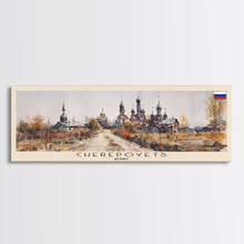 Cargar imagen en el visor de la galería, Cherepovets Russia Travel Print Wall Art, Panoramic City Art, Travel Art, Wall Decor, Vacation Gift, Framed Canvas Print Or Metal Art
