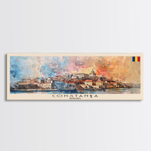 Cargar imagen en el visor de la galería, Constana Romania Wall Art, Panoramic Travel Poster, Panoramic Framed Canvas Print, City Wall Art, Wall Hanging Home Decor, Travel Art
