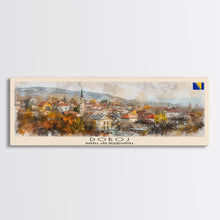 Load image into Gallery viewer, Doboj Bosnia Travel Print Wall Art, Panoramic City Art, Travel Art, Wall Decor, Vacation Gift, Framed Canvas Print Or Metal Art
