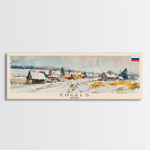 Load image into Gallery viewer, Engels Russia Panoramic Travel Poster, Framed Canvas Print or Metal Wall Art, Travel Art, Home Decor, Panoramic Painting, Midcentury Art
