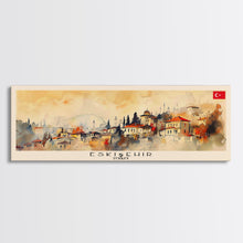 Load image into Gallery viewer, Eskisehir Turkey Panoramic Travel Poster, Framed Canvas Print or Metal Wall Art, Travel Art, Home Decor, Panoramic Painting, Midcentury Art
