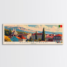 Carregar imagem no visualizador da galeria, Agualva Portugal Wall Art, Panoramic Travel Poster, Panoramic Framed Canvas Print, City Wall Art, Wall Hanging Home Decor, Travel Art
