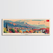 Load image into Gallery viewer, Batman TurkeyPanoramic Travel Poster, Framed Canvas Print or Metal Wall Art, Travel Art, Home Decor, Panoramic Painting, Midcentury Art
