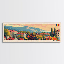 Load image into Gallery viewer, Braila Romania Travel Art, City Art, Framed Canvas Print or Metal Wall Art, Europe Travel Poster, Panoramic Wall Art, Extra Wide Wall Art
