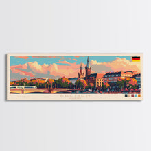 Carregar imagem no visualizador da galeria, Bremen Germany Wall Art, Panoramic Travel Poster, Panoramic Framed Canvas Print, City Wall Art, Wall Hanging Home Decor, Travel Art
