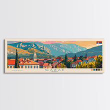 Carregar imagem no visualizador da galeria, Čačak Serbia Wall Art, Panoramic Travel Poster, Panoramic Framed Canvas Print, City Wall Art, Wall Hanging Home Decor, Travel Art

