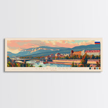 Cargar imagen en el visor de la galería, Cheboksary Russia Travel Art, City Art, Framed Canvas Print or Metal Wall Art, Europe Travel Poster, Panoramic Wall Art, Extra Wide Wall Art
