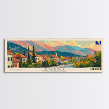 Load image into Gallery viewer, Doboj Bosnia Travel Print Wall Art, Panoramic City Art, Travel Art, Wall Decor, Vacation Gift, Framed Canvas Print Or Metal Art
