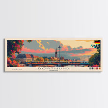 Load image into Gallery viewer, Dortmund Germany Wall Art, Panoramic Travel Poster, Panoramic Framed Canvas Print, City Wall Art, Wall Hanging Home Decor, Travel Art
